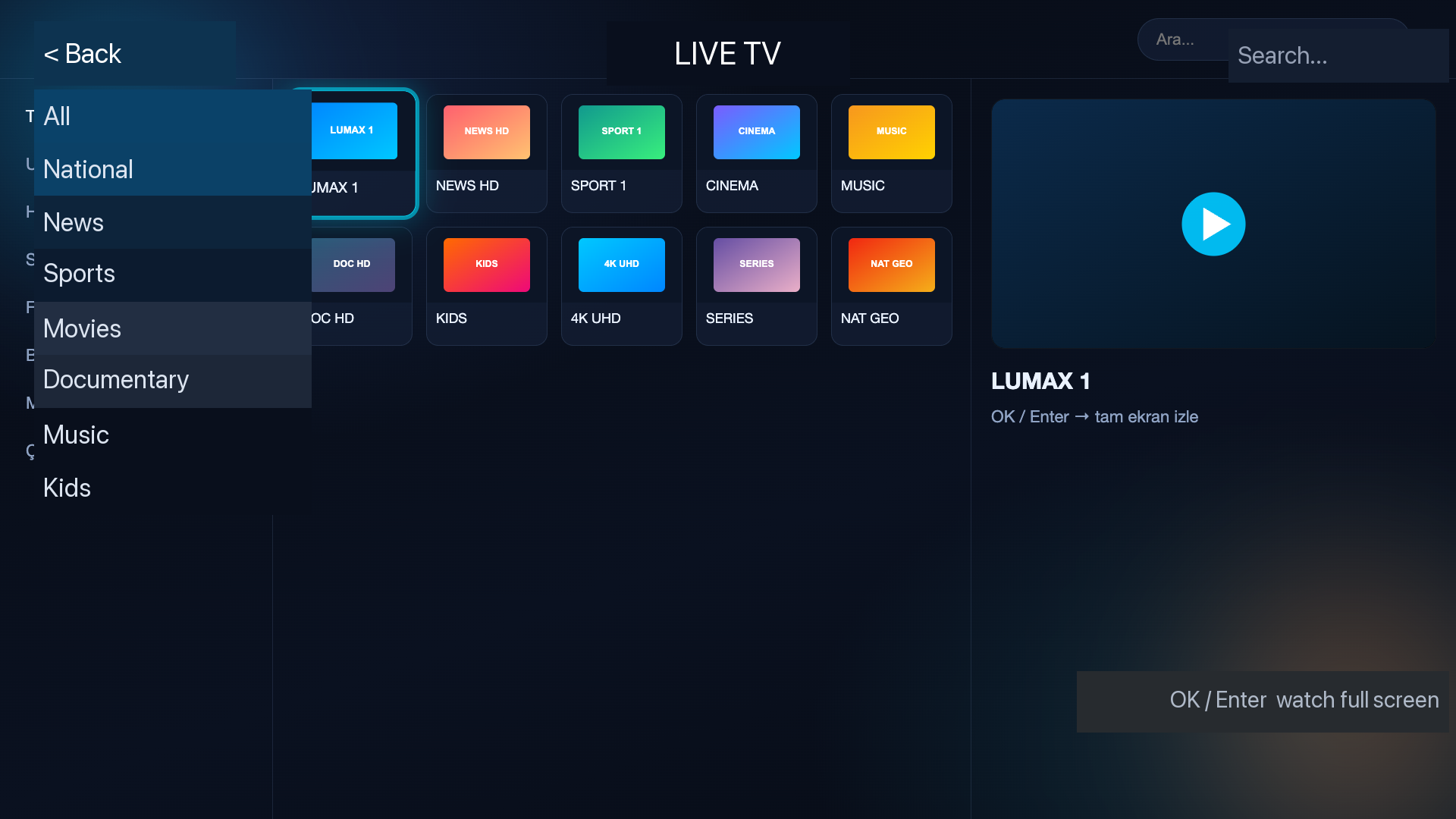 Live TV